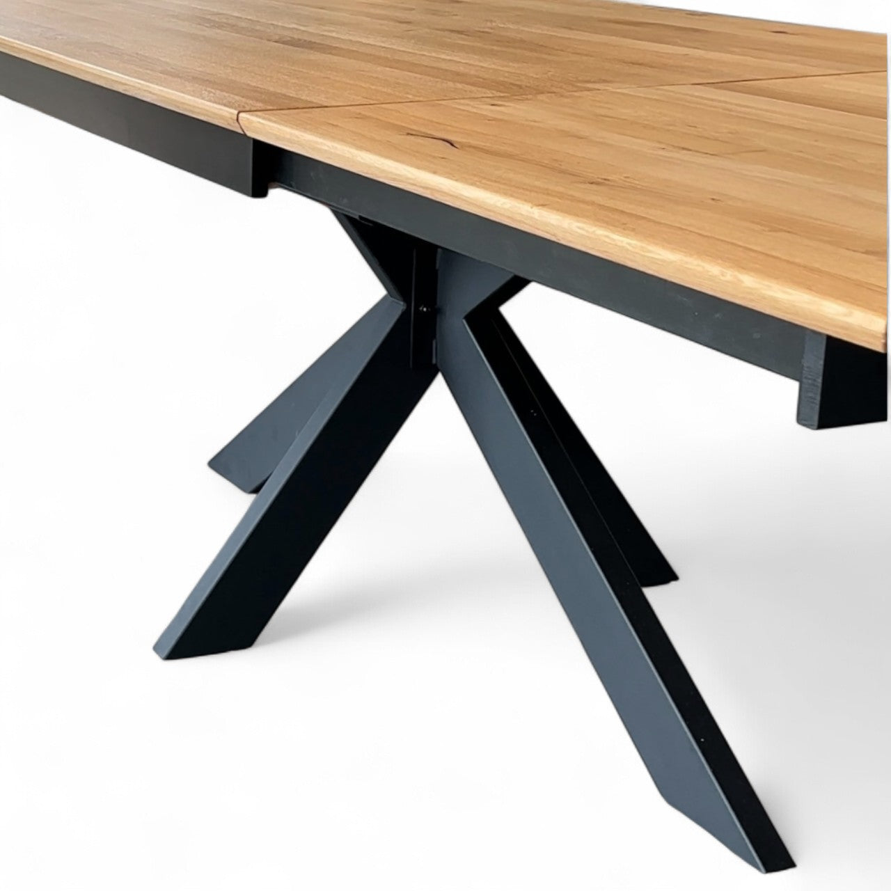 Slider Oiled Oak Extending Dining Table - Pieces For Places