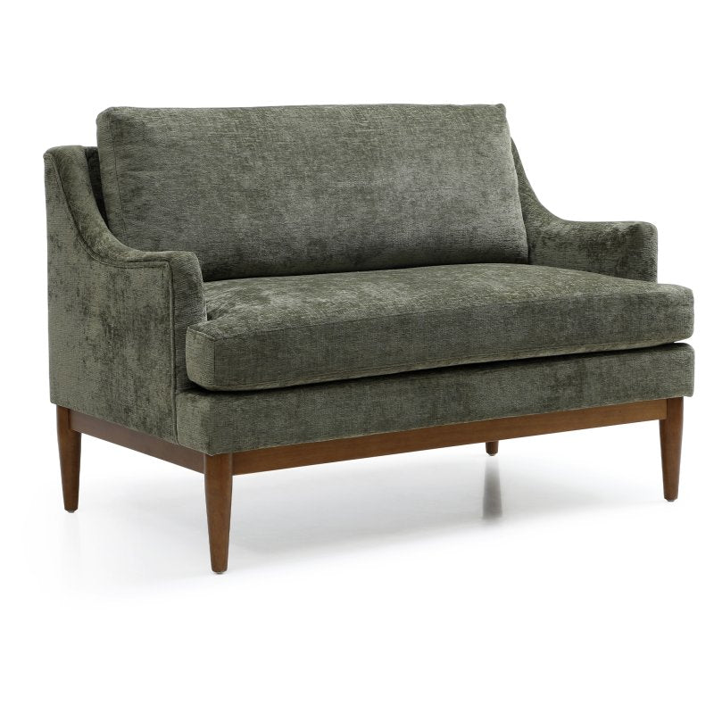 Blair 2 Seater Armchair In Olive Chenille