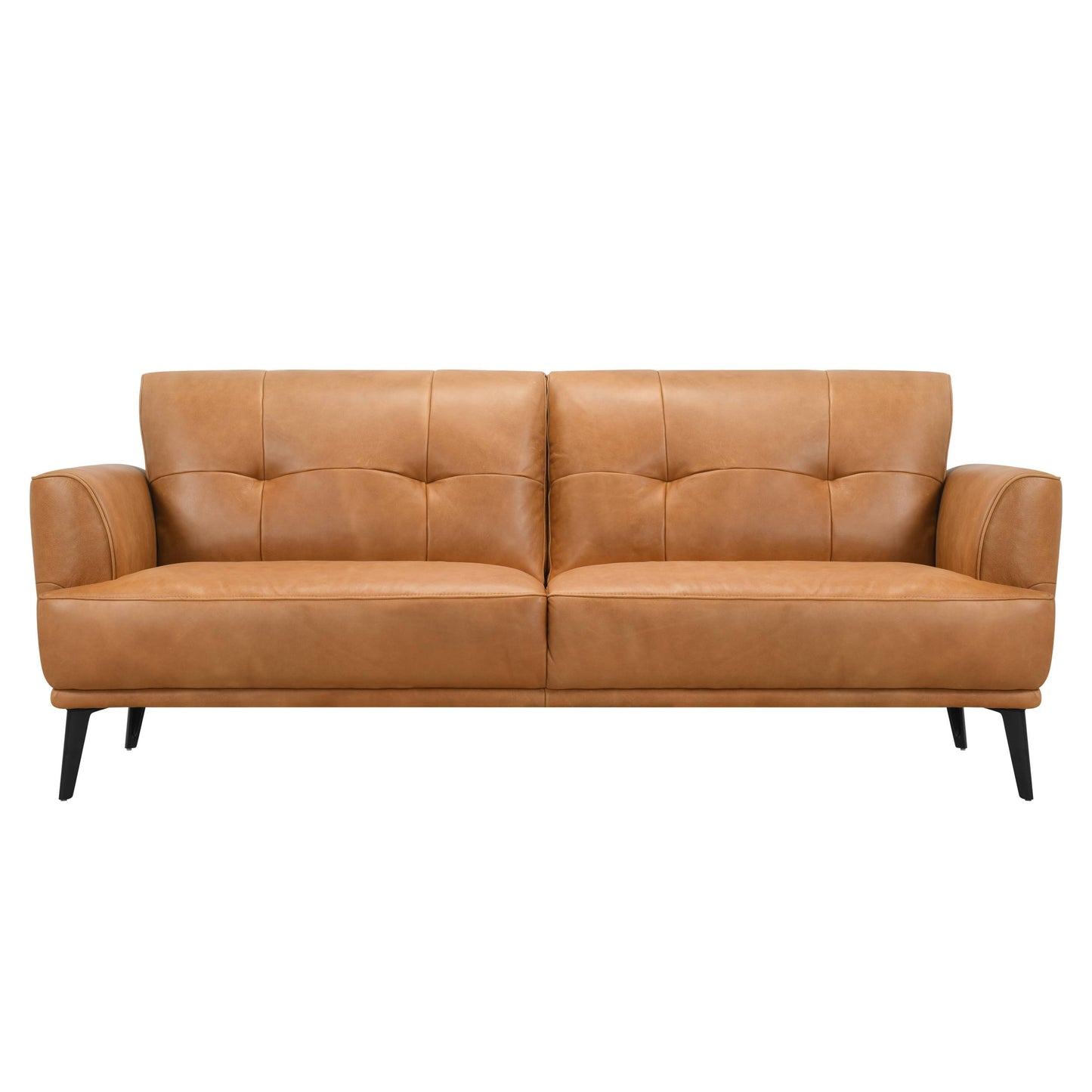 Jia 3 Seater Tan Leather Sofa - Pieces For Places