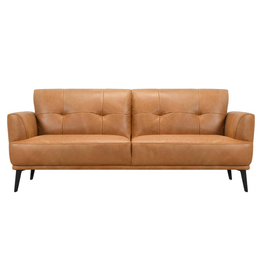 Jia 3 Seater Tan Leather Sofa - Pieces For Places
