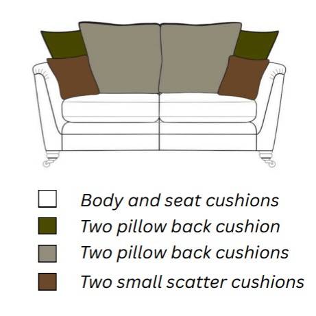 Origin 3 Seater Pillow Back Sofa - Pieces For Places