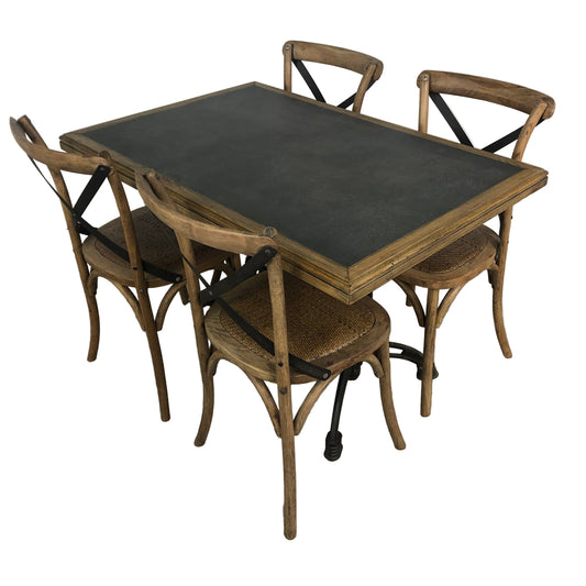 Oyster Rectangle Table with Zinc Top - Pieces For Places