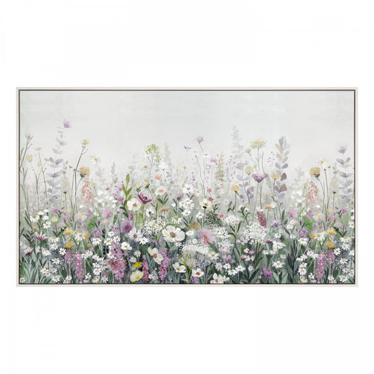 Floral Cascade Framed Canvas