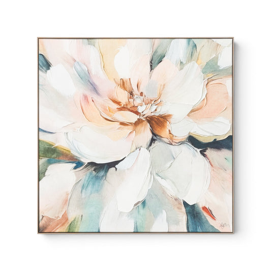 Petal Poetry Framed Canvas