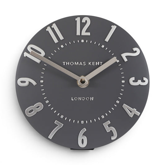 Mulberry Mantel Clock Graphite Silver