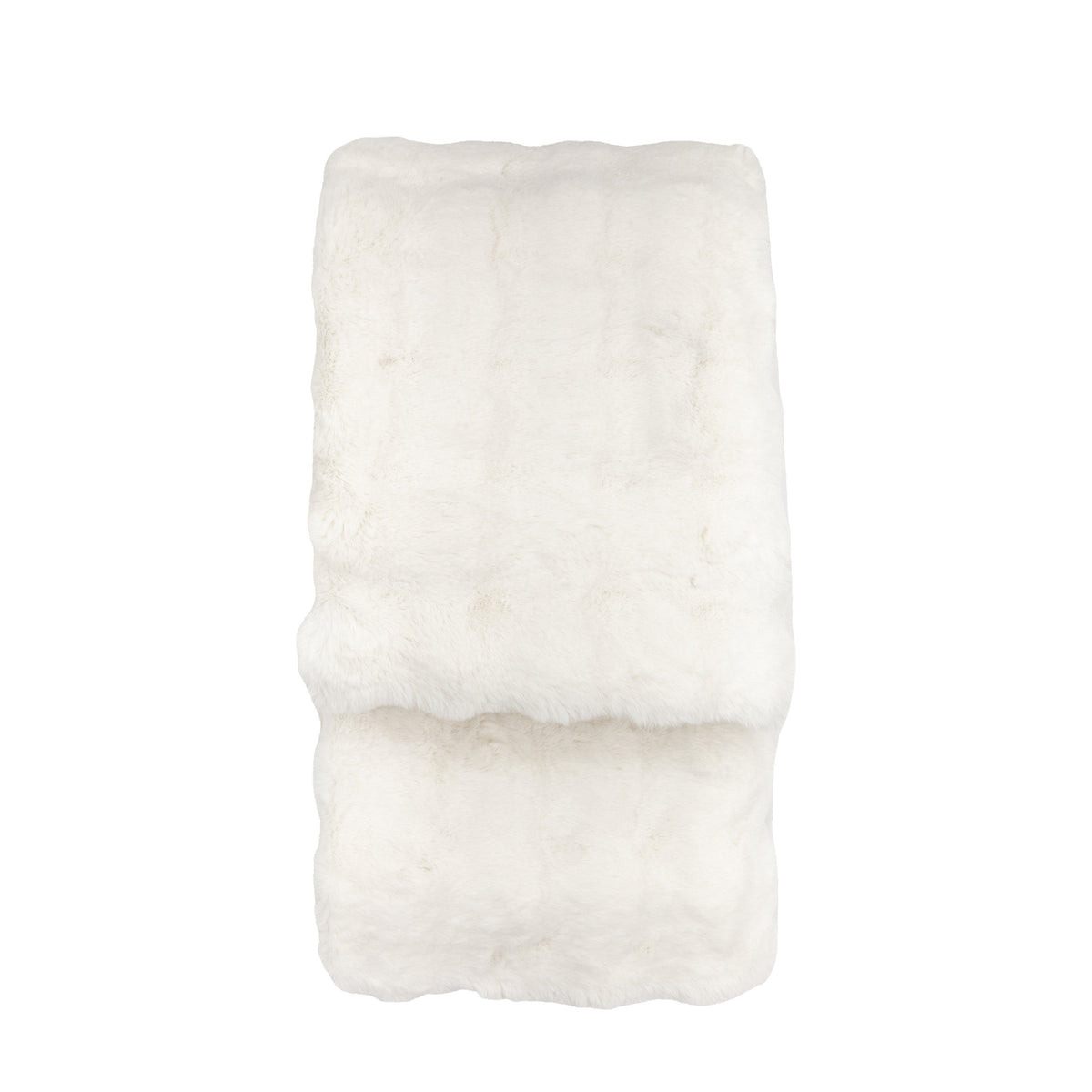Marshmallow Rabbit Faux Fur Throw Cream