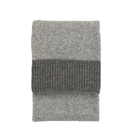 Knitted Parting Throw Grey