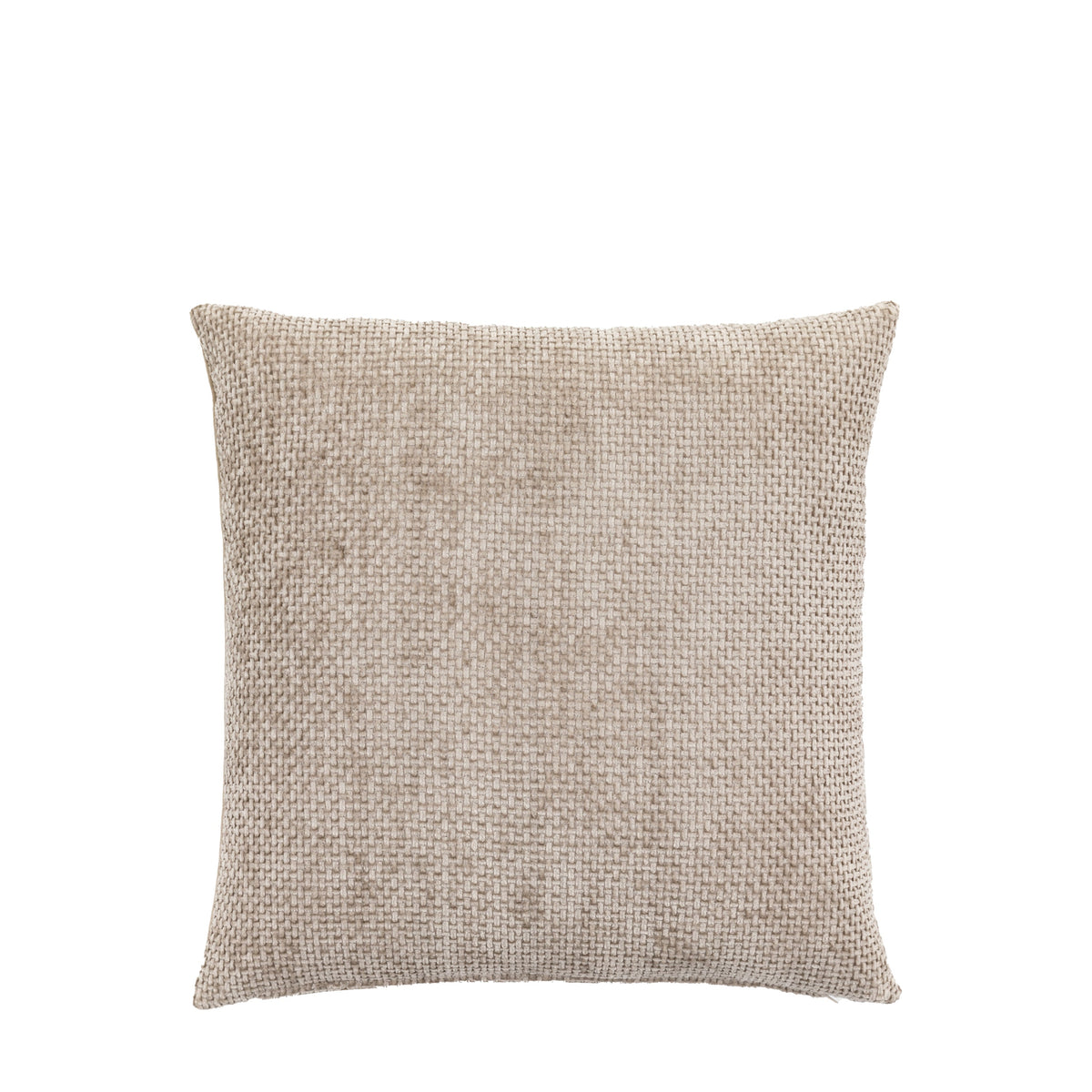 Basketweave Chenille Cushion Cream 2pk