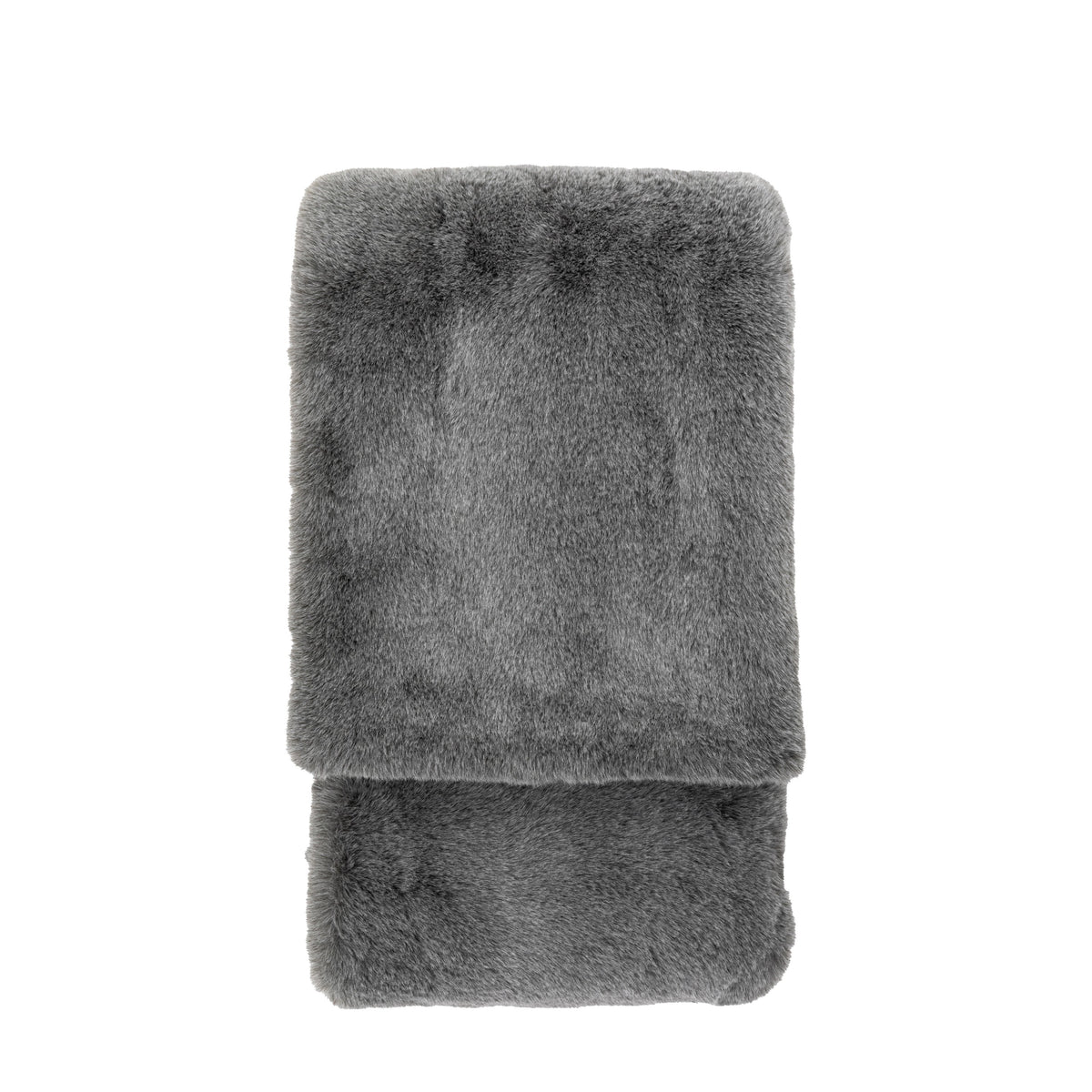 Roscose Faux Fur Throw Smoke Grey Large