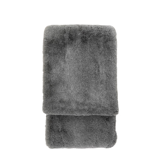 Roscose Faux Fur Throw Smoke Grey Large