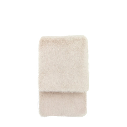 Maple Faux Fur Throw Oatmeal Small