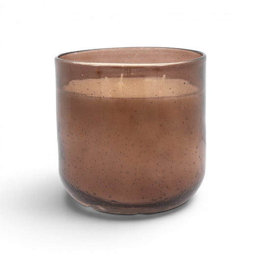 Glass Filled Candle Small Brown Pomegranate