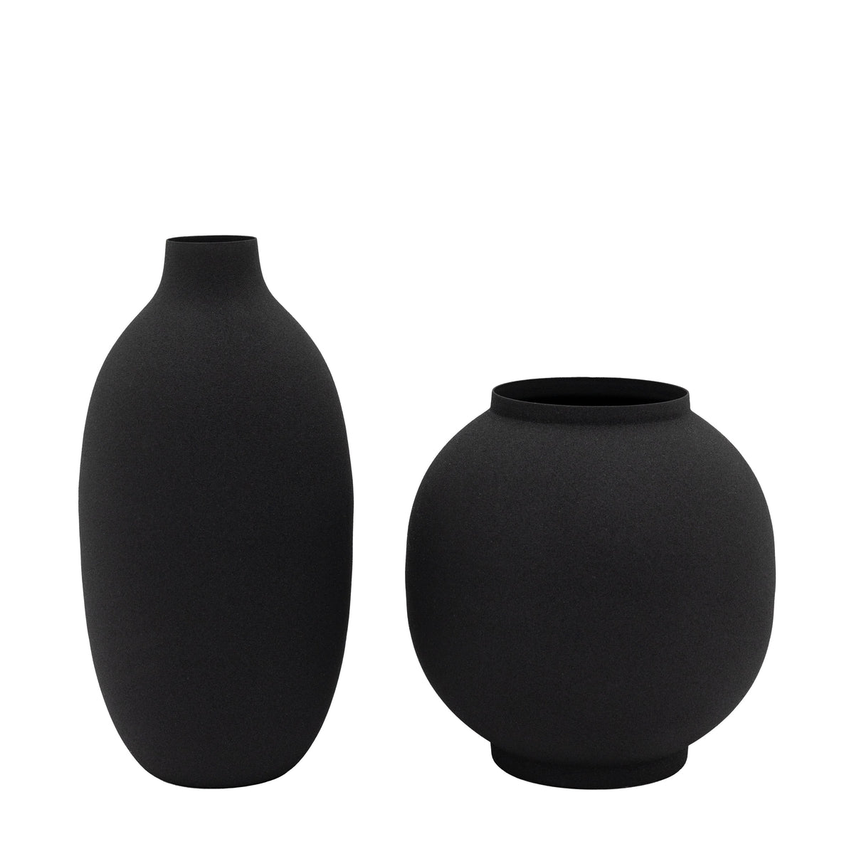 Zia Vase Black Assorted Set of 2