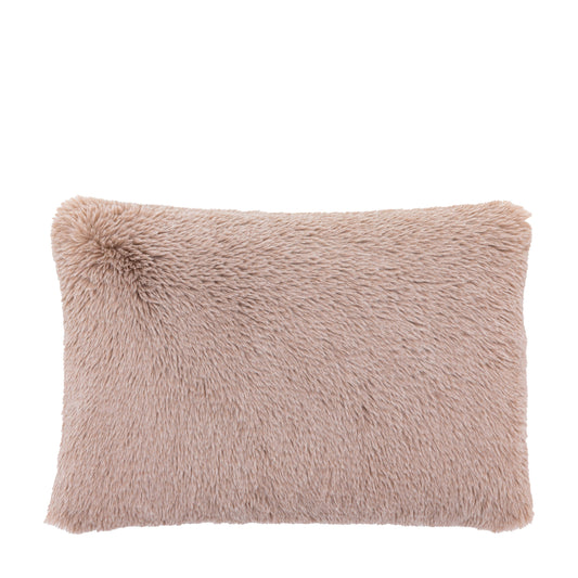 Juniper Faux Fur Cushion Mauve Rectangle