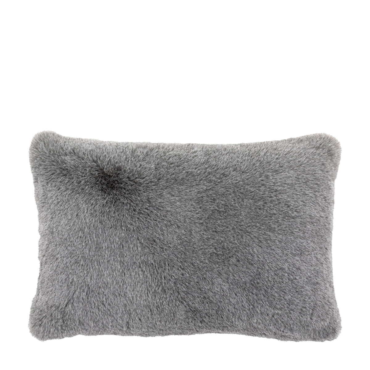 Roscose Faux Fur Cushion Grey Rectangle