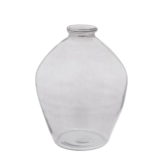 Pereda Handblown Glass Vase Smoke