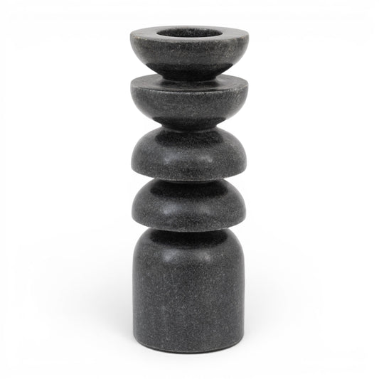 Azuaga Marble Tealight Candlestick Grey