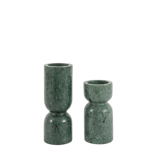 Taraza Marble Candlesticks Green Set of 2
