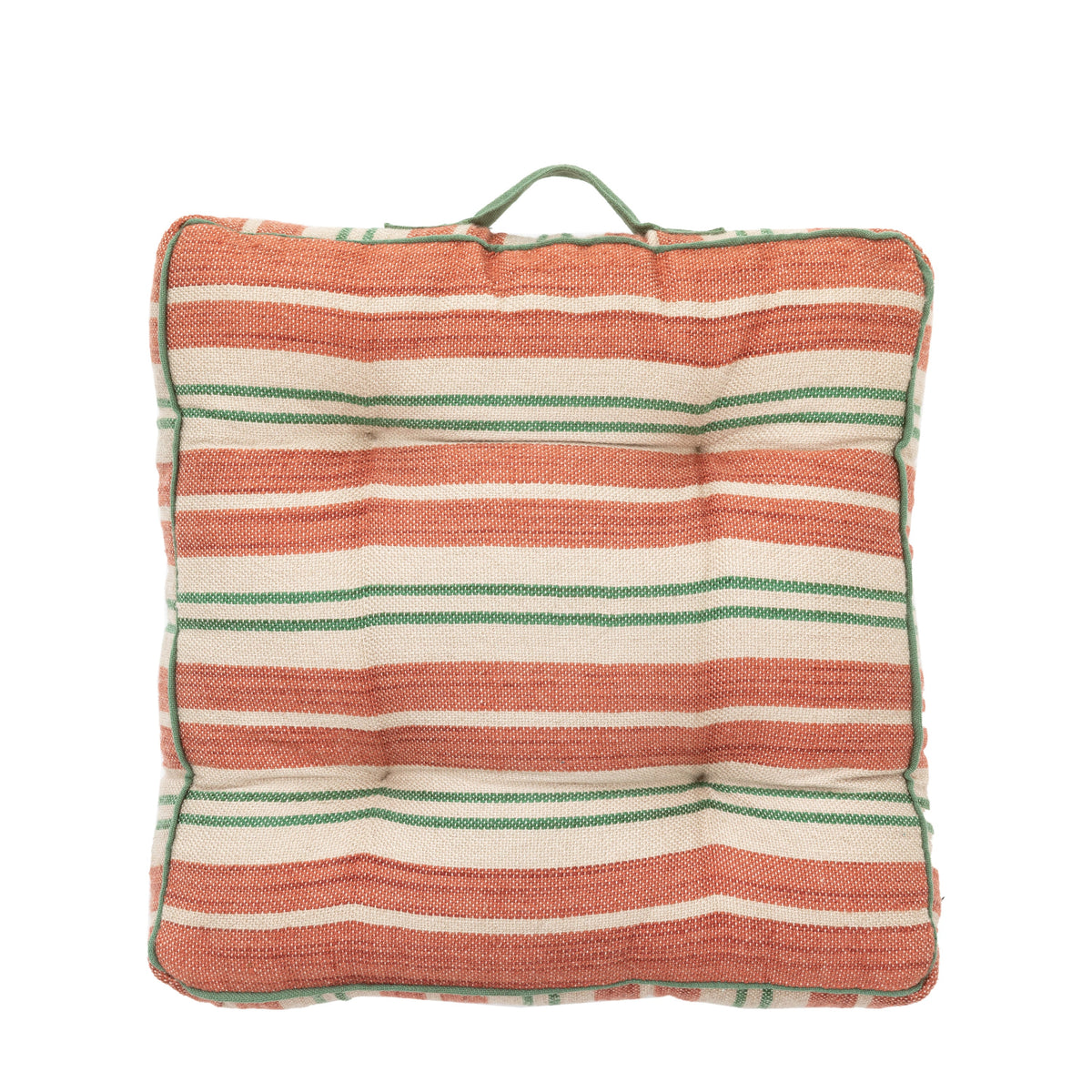Sina Stripe Woven Floor Cushion Apricot
