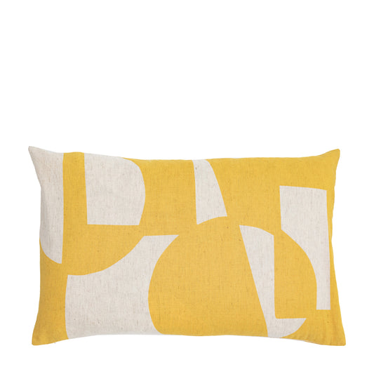 Kalmar Graphic Cushion Mustard