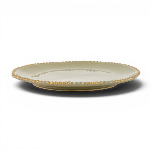 Organic Beaded Side Plate Olive 4pk