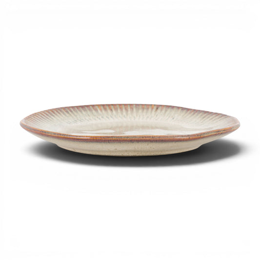 Organic Ridged Side Plate Stone 4pk