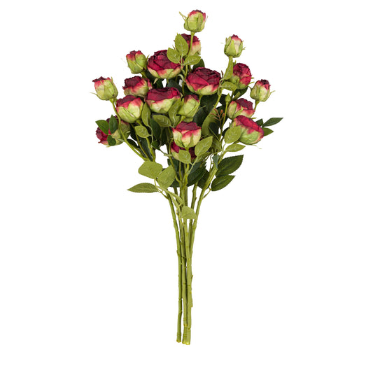 Faux Stem Vintage Rose Claret - 6 pack