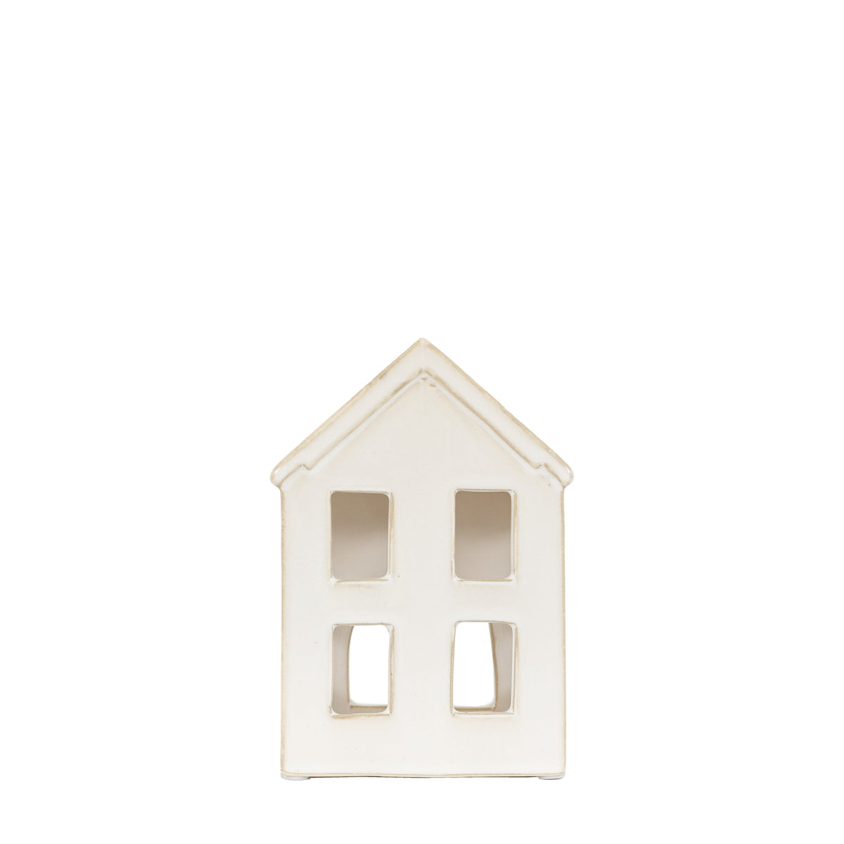 Pearly White House Tealight Holder Single