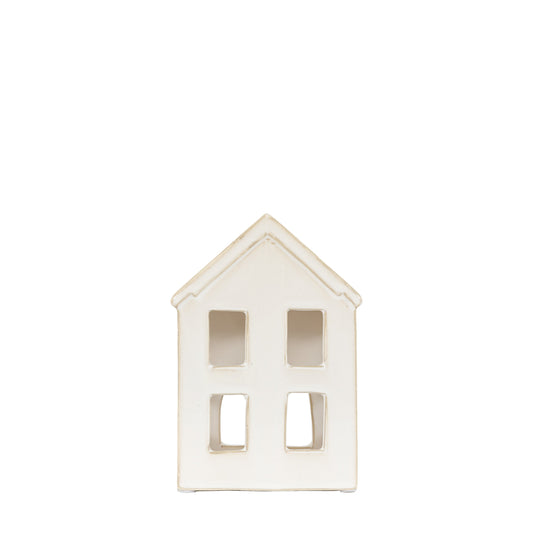 Pearly White House Tealight Holder Single