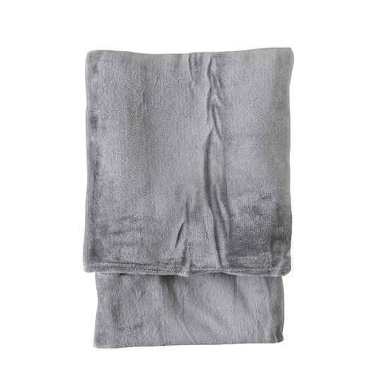Rolled Flannel Fleece Silver