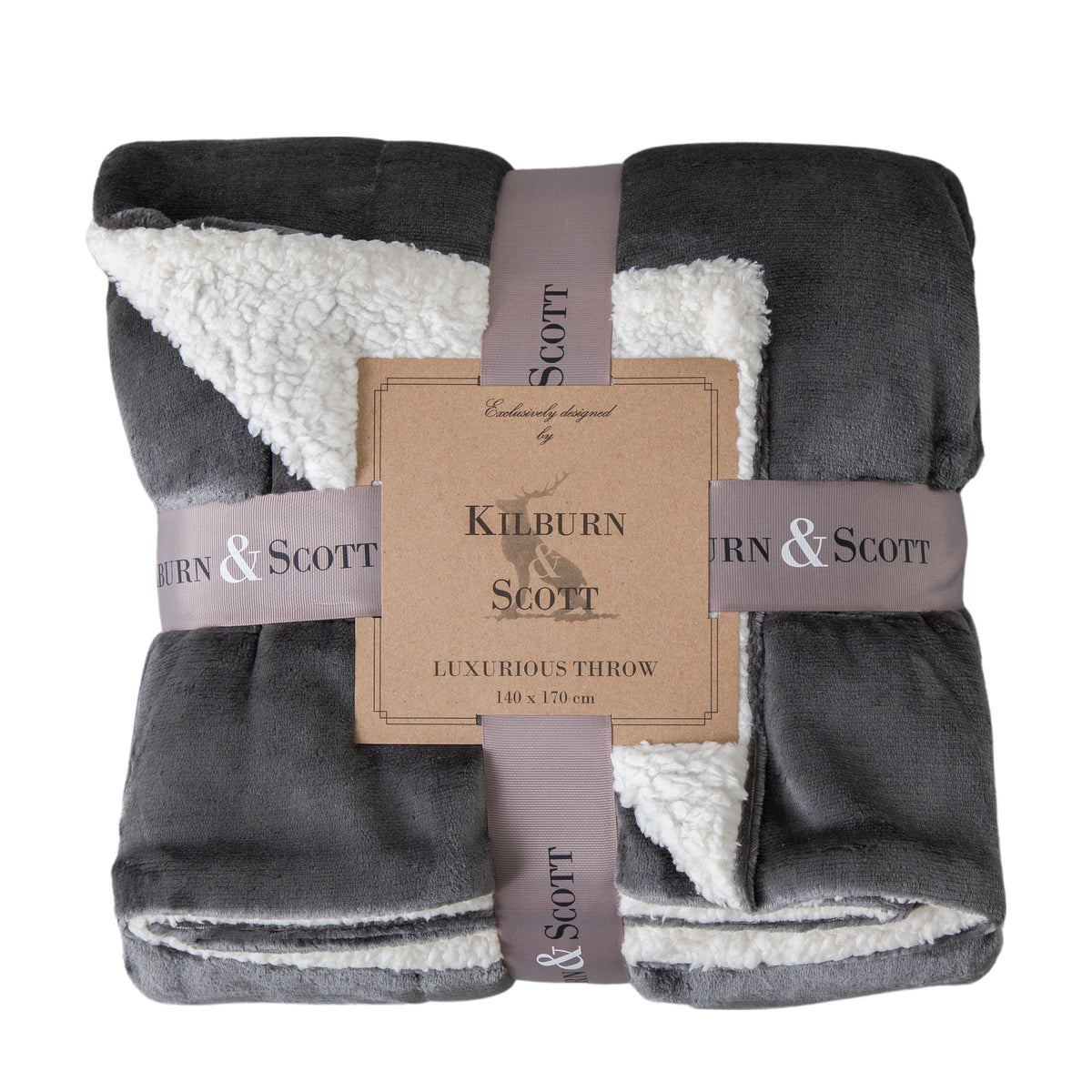 Sterling Sherpa Throw Grey