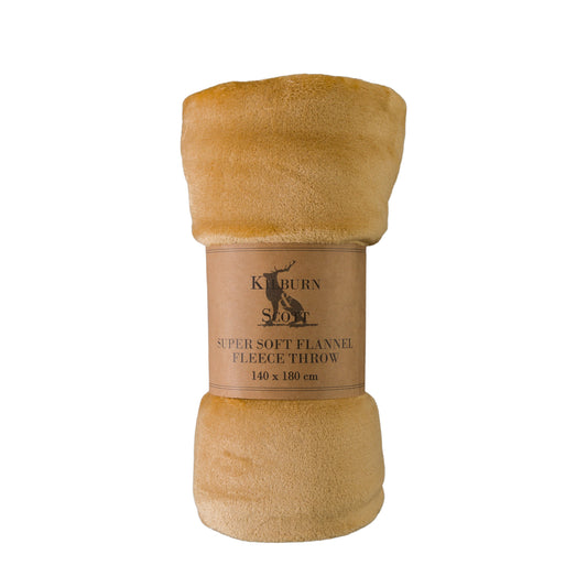 Rolled Flannel Fleece Camel