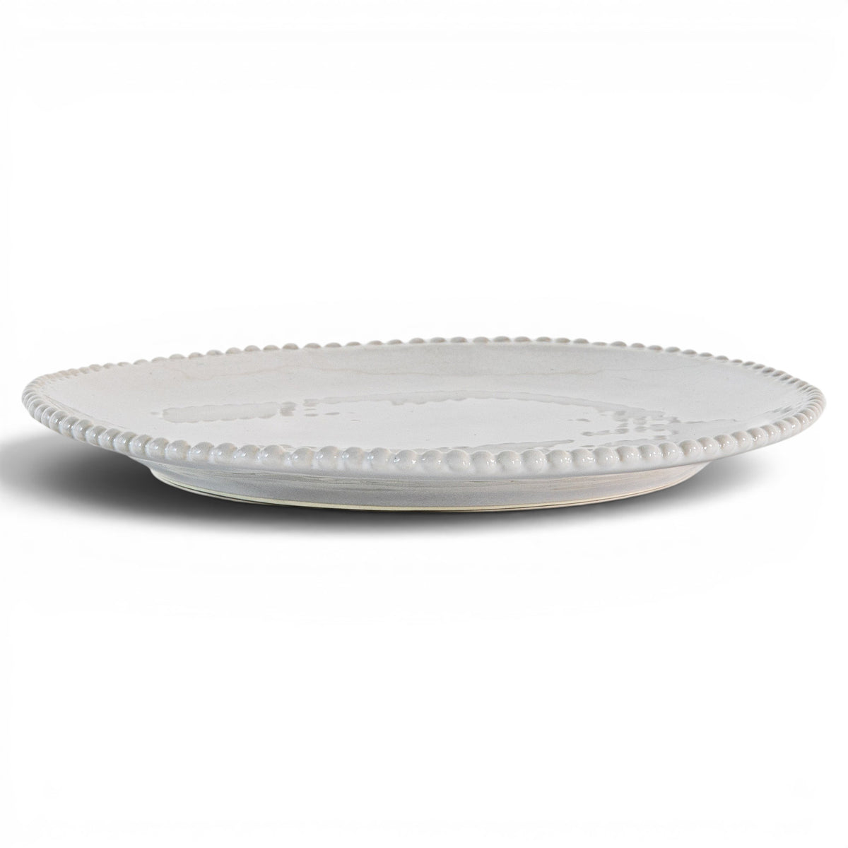 Organic Beaded Side Plate White (4pk)