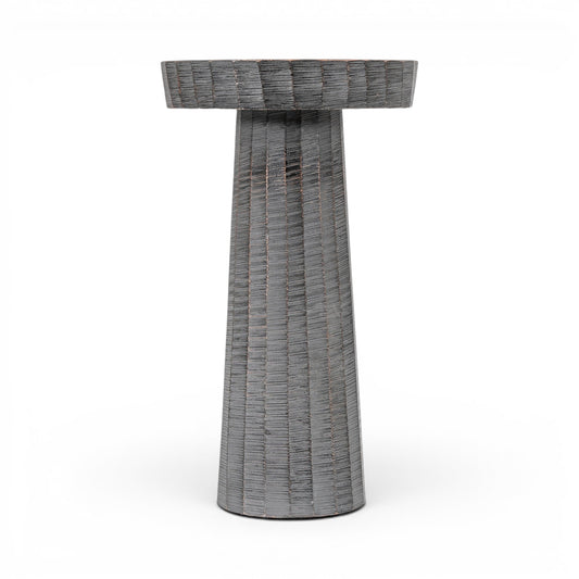 Enya Candlestick Small Antique Grey