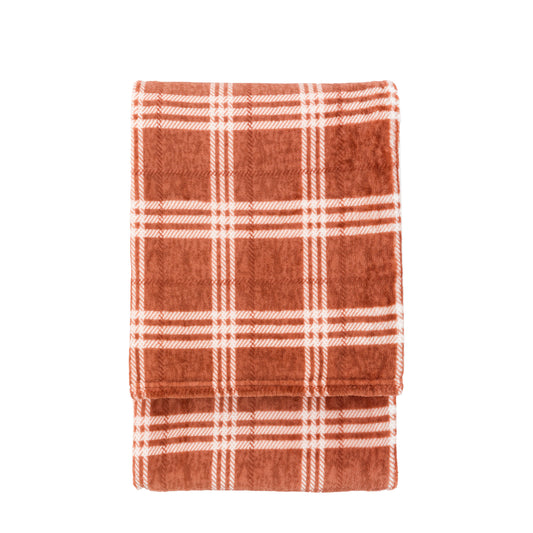 Checkmate Rolled Fleece Nutmeg
