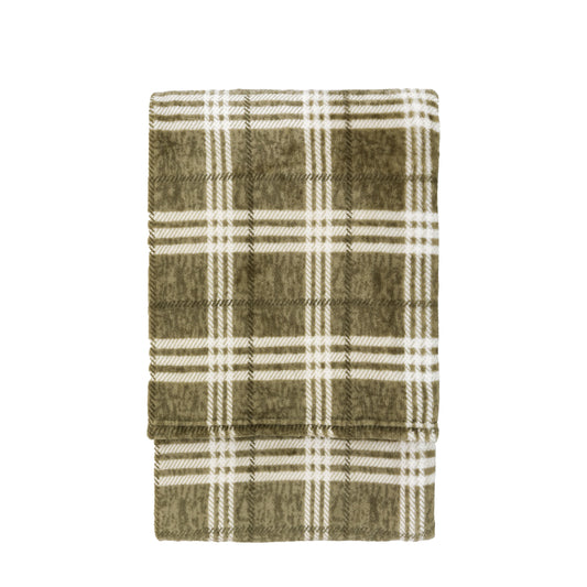 Checkmate Rolled Fleece Olive
