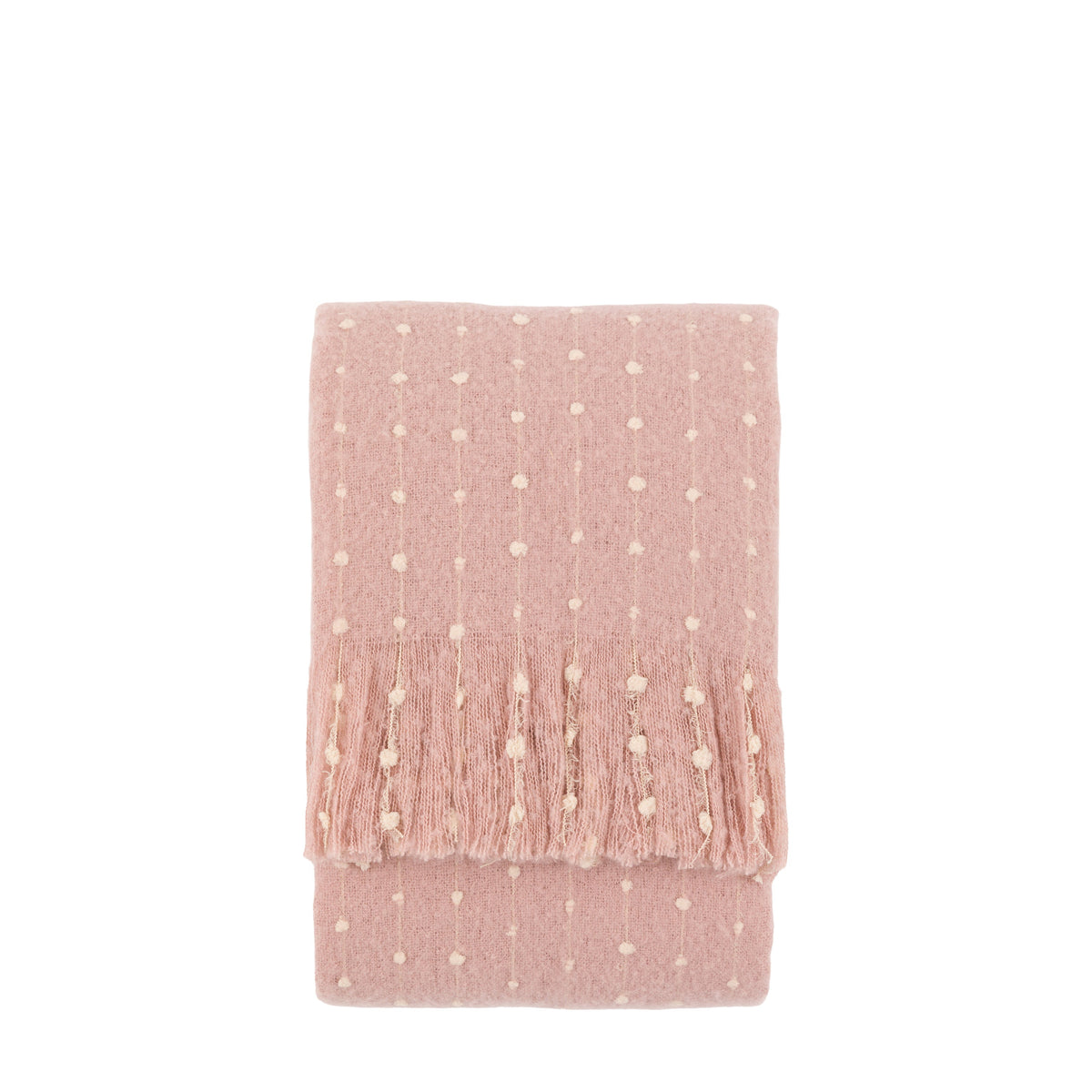 Dottie Faux Mohair Throw Rose Pink