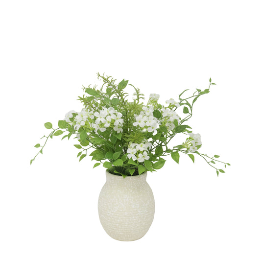 Faux Wildflower Floral Vase Arrangement