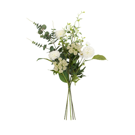 Faux Cream Mixed Wrapped Bouquet