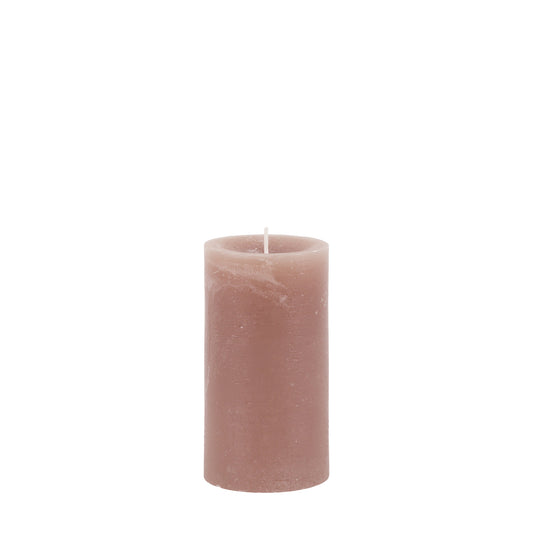Pillar Candle Rustic Taupe 2pk Small