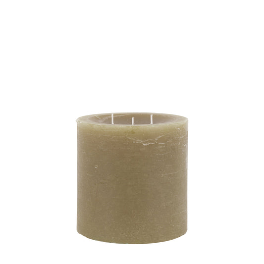Pillar Candle Rustic Olive Large
