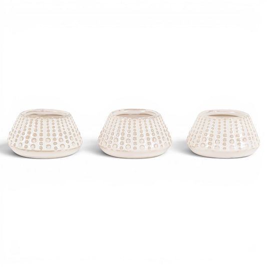 Fleck Dotted Tealight Holder Set of 3