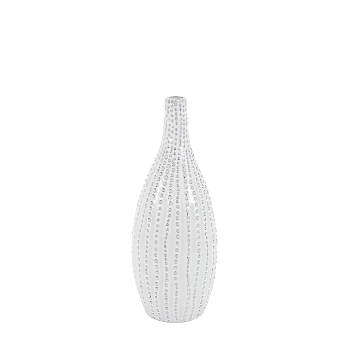 Lucia Beaded Vase White Large