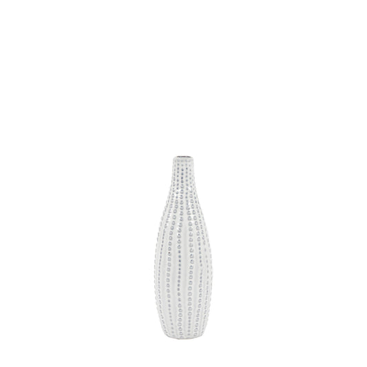 Lucia Beaded Vase White Small