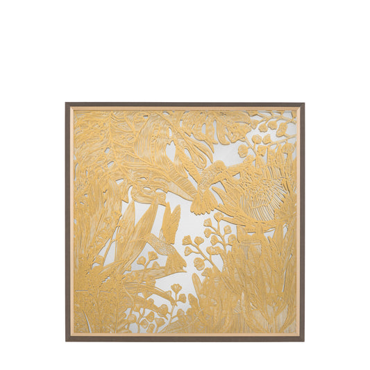 Hummingbird Dance II Mirrored Framed Art