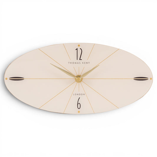 Greenwich Mantel Clock Oak Stripe 11 inches