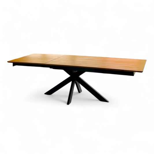 Slider Oiled Oak Extending Dining Table - Pieces For Places