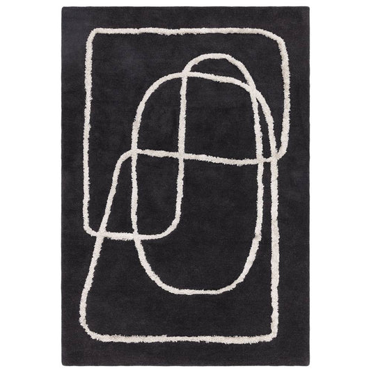 94 Infinity Charcoal Matrix Rug - 200cm x 300cm