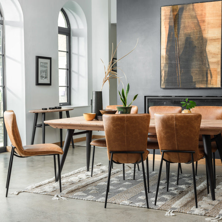 Ella Tan PU Leather Dining Chair