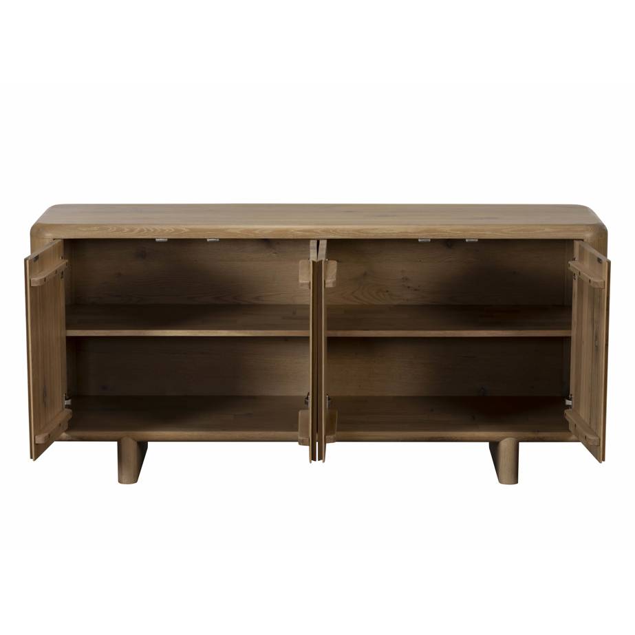 Finn Medium 165cm Oak 4 Door Sideboard - Pieces For Places